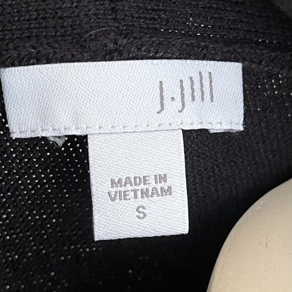 J.JILL Long Sleeve Cowl Neck Tunic Sweater in Black SZ S - Picture 6 of 9